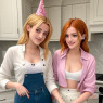 Tabby and Starla bake a cake.