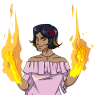 A quick drawing of Camila showcasing her fire abilities.