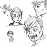 Just a bunch of doodles with the new hairstyle.