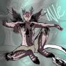 Original colored sketch for Inle's design concept.