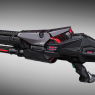 Enfield's most beloved laser rifle. It seems to be of unique 'alien' origin and has a few subtle alien symbols carved into it. The surface is glassy and black. The name is a mystery, but he seems to say it with affection. (Art from Unreal Tournament)