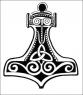 This tattoo of Mjolnir is on Remy's back, starting at the base of his neck and it goes down to dip below his waist.