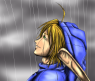 Juessgture in the rain
