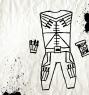 sketch of his armor