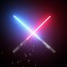 One is red the other Blue