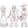 Shylock is second from right, and his bodyguard Nisha is the one to the left of him.