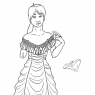Shylock dressed up femme. He -always- wears long dresses with low V necks when he does wear dresses.