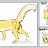 A golden she cat with an off-white underbelly and blue eyes. UwU (dolldivine.com)