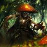 The young Shroomfolk as he travels the forest.