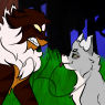 Dusk and scruff (art via friend)