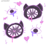 a fun little doodle featuring zozo the cat and some eyeballs by me!
