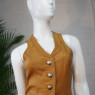 Simple leather top - the buttons are coins.