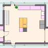 Rough sketch of the bakery layout