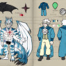 Cornelius most frequently appears in the fully human shape pictured on the right half of this reference. Shown on the left is a mildly-corrupted hybrid form.