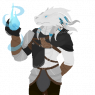 Eria's born form, a White Dragonborn.