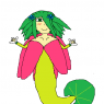 Just a Spring-themed mermaid I did. Kind of a mix between a mermaid and a dryad or nymph. I hope you like her. As for her name, I will go with Verna.  She has leaves for hair.
