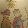 My main girls, Wakumi, Cassida and Agate in their costumes, Moth Witch, Pumpkin Princess and elf archer, respectively.