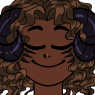 A simple-colored headshot. Sali smiles contently with his eyes closed. His hair is worn in natural curls.