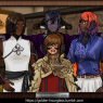 Left: Ilakha's brother, Sali (played by Samiakki). Top middle: Ilakha's uncle, Arav (played by Fibbogumi). Bottom middle: Ilakha. Right: Ilakha's cousin, Sechen (played by InfiniteLeft).