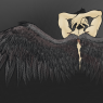 Detailing, even when his wings do appear, the scars from them are still present.