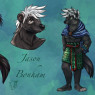 Jason in his attire living in the city of Ata, on the islands called Olmeid Llopek, and his ancient Bahari Shaman outfit.