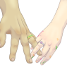 Wedding rings of Sahara Winnean and Brennan