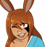 A simple color bust. Fane smiles but one eye is open under a shadow. It appears ominous.