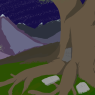 The tree which contains Stygian's body, after his death