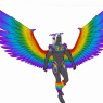 Prism with all his feathers, in all his glory.