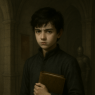 Portrait of Prince Damien Draven. As the middle child, he often feels unseen and unheard. He spends time reading in his room, or painting with Brenna when she isn't busy.