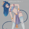 Doesn’t understand what the point of wearing little clothes is when you can just wear no clothes