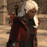 From the 'A Caged Bird' plotline. In Ishgard, Clydwyn walks away from Obelisk (played by HowNowBrownCow) while scowling at the ground. He'd just found out his brother, Sil (by HowNowBrownCow) had been kidnapped.