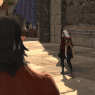 From the 'A Caged Bird' plotline. It's the same scene with Obelisk and Clydwyn, but the angle is over Obelisk's shoulder towards Clydwyn now.