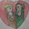 Valentine Art with Kaminari and Sango