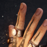 Sample Banisher rings and hand tattoo while active