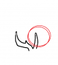 This is how Reti's horns look from a side view. The red circles show that there is a frontal horn that comes up from the main back swept portion. They are however connected, as shown.