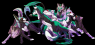 From left to right: Altheron, Alaira, Orphic, Athrena, Aeyden, Allune, Azaphos