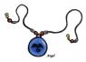 This is the necklace Burne wears, a gift from Cosmos.