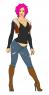 This was my original design for her outfit before I was forced to redesign her clothing because she was too 'modern'.