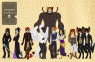A group portrait of the Heroes by Gaslight. The artwork was done by Revered, and has been published here with the commissioner's blessing.