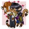 Tisane and Jon, all chibi and being adorable.