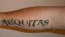 Tattoo on the underside of his right forearm