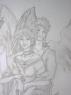 Gwen and my main male OC. This drawing is very old.