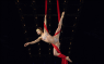 An example of aerial silks dancing and an outfit she might be wearing while performing.