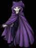 Sometimes Micheru puts on a purple cloak and gets into antics.