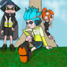 Agent 3, Agent 4 , and Agent 8 hanging out together before they're off to the Splatlands to investigate something odd going on. Though it looks like Agent 4 dozed off, he must of not slept well.