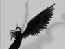 His hair, the feminine qualities of his face, and the wings. (Note: That's actually a guy in the pic)