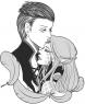 Kat and Ciaus in a moment of affection