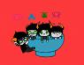 An ADORABLE chibi picture of my fantrolls for me to use-- My ocs, From left to right: Kentlr, Daxton, Valorn, and Kayusu