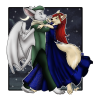 Xin and Sera having a waltz out under the stars.  Art is done by Mythri! :3 http://www.furaffinity.net/user/meenah/